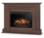 Alva - chimenea eléctrica independiente con calefacción por suelo radiante led - roble - 26' - 91 x 118 x 28.5