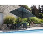 Parasol desviado 3 x 4 m con chimenea