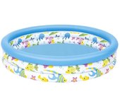 Bestway piscina hinchable infantil 3 aros coral 122x25 cm +2 años jardin 51009