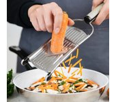 Genius, “nicer dicer speed” - set multiuso da 9 pezzi per tagliare verdure e frutta, affettatrice con 3 inserti, supporto e contenitore di raccolt