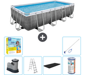 Paquete de piscina - bestway - rectángulo - 549x274x122 cm + accesorios cb36