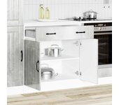 Maison exclusive - mueble bajo de cocina lucca madera contrachapada gris cemento