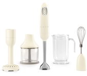 Batidora de mano con accesorios crema - smeg