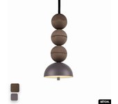 Lámpara colgante de hormigón - bosfor concrete | chocolate - sparrow | 3 bolas | led 14w