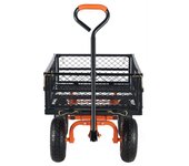 Succebuy carro volquete - carro de jardín de metal con marco de fácil montaje, capacidad de 880 lb, mango convertible 2 en 1
