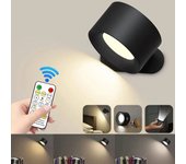Lámpara de pared led inalámbrica con control remoto, lámpara de pared magnética recargable, luz de noche, 3 temperaturas de color