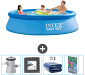 Paquete de piscina - intex - alrededor - 305x305x76 cm + accesorios cb105