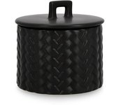 3x tapa de cuerda negra d.14,5x14h cerámica