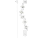 Regleta ladrón de 5 enchufes + usb-a 12w flexible con interruptor blanca (1,4 metros) iluminashop