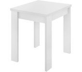 Mesa extensible alamaro, consola extensible multiposición, mesa consola auxiliar plegable, 67/134x67h79 cm, blanco