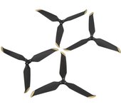 4 piezas de repuesto de hélice de 3 palas para dron, accesorios de hélice de bajo ruido para air 2 (borde dorado negro)