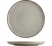 H&h 6 platos hondos de porcelana gris perla cm 27