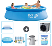 Paquete de piscina - intex - alrededor - 305x305x76 cm + accesorios a537