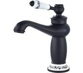 Grifo mezclador de lavabo, grifo de baño, grifo retro de lavabo con agua fría y caliente ajustable - sin manguera de suministro de agua