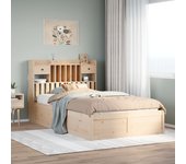 Estructura de cama sin colchón 135x190 cm madera maciza de pino