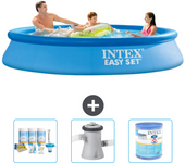 Paquete de piscina - intex - alrededor - 305x305x61 cm + accesorios a445