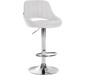 Taburete de bar milet en polipiel blanco|cromado