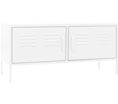 Mueble para tv de acero blanco 105x35x50 cm