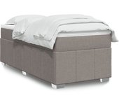 Somier de láminas con colchón taupe 90x190 cm tela