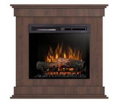 Lenox - chimenea eléctrica independiente con calefacción por suelo radiante led - roble - 23' - 93 x 90 x 29