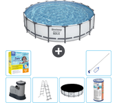 Paquete de piscina - bestway - alrededor - 549x549x122 cm + accesorios cb36