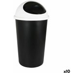 Cubo para la basura tontarelli big hoop blanco negro 45 l (10 unidades)