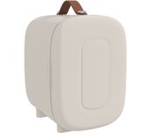 Nevera cosméticos homcom abs, aluminio crema 20.3x26.3x28 cm
