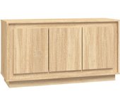 Aparador | aparador de comedor | armario de cocina madera contrachapada roble sonoma 102x35x55 cm cfw33861