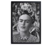 Cuadro con marco negro 40x30 retrato de frida 5