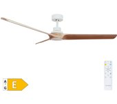 Ventilador techo dc con luz cct regulable y mando ø152 3 aspas blanco