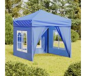 Maison exclusive - carpa para fiestas plegable con paredes laterales azul 2x2 m