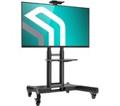 Onkron profesional soporte tv pie móvil con ruedas para tv 40-70 hasta 45,5 kg - altura ajustable vesa 600x400 ts1551-b negro