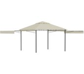 Maison exclusive - cenador con tejado doble extensible crema 3x3x2,75m 180g/m²
