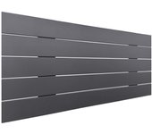 Dhome cabecero de madera reciclada dm estilo palet horizontal cama palets herrajes incluidos (105cm, gris sólido)