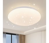 Nettlife lámpara de techo led 25 cm redonda 12 w 4000 k cocina dormitorio pasillo cielo estrellado blanco neutro para niños escalera