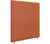 Dhome cabecero de lino natural liso hasta el suelo con 8cm de grosor cabezal tapizado cama dormitorio moderno top trending (naranja, 105cm)