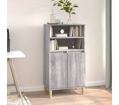 Aparador alto | aparador de comedor | armario de cocina de madera contrachapada gris sonoma 60x36x110 cm cfw61284