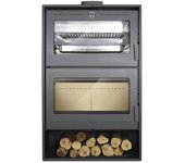 Estufa de leña con horno lacunza oslo modelo certificado 5 estrellas