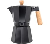Cafetera italiana negra inducción 6tazas