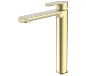 Grifo monomando alto para lavabo a60up1g en latón dorado