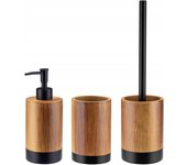 Kadax juego de baño de 3 piezas juego de inodoro con diseño de madera