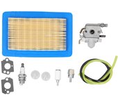 Juego de carburador de aluminio para cortacésped de jardín, accesorios y piezas compatibles con c1m-k77