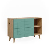 Vicco mueble bajo lavabo rudi, verde menta, 90 x 59 cm con 2 cajones