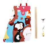 Cama para pájaros plegable con diseño de , ligera y portátil para loros, mascotas, con cascabel y materi
