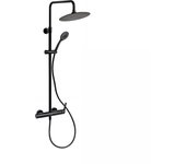Columna de ducha extensible clever en color negro, modelo panam evo xtreme