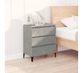 Aparador | aparador de comedor | armario de cocina de madera contrachapada gris hormigón 60x35x70 cm cfw13746