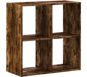 Estantería de madera ingeniería roble ahumado 68,5x32x68,5 cm