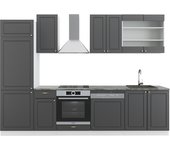 Vicco mueble de cocina fame-line, antracita-oro/blanco, 300 cm , et antracita