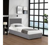 Cama tapizada juva con somier abatible 90x200cm - gris corium