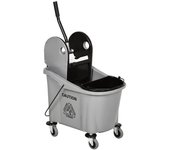 Carrito de limpieza de 36 l con mecanismo de exprimir, carrito de limpieza gris, 54 x 41 x 91,5 cm